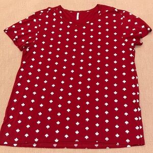 Bamboo / cotton blend Canada day / maple leaf wm’s large short sleeve t-shirt